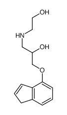 1-(2-hydroxyethylamino)-3-(1H-inden-4-yloxy)propan-2-ol结构式