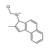chloromethyl-(2-methyl-3H-cyclopenta[a]naphthalen-3-yl)silicon结构式