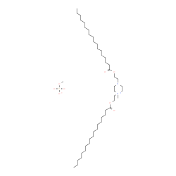 1-methyl-1,4-bis[2-[(1-oxooctadecyl)oxy]ethyl]piperazinium methyl sulphate结构式