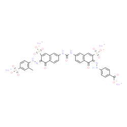 tetrasodium 4-[[1-hydroxy-6-[[[[5-hydroxy-6-[(2-methyl-4-sulphonatophenyl)azo]-7-sulphonato-2-naphthyl]amino]carbonyl]amino]-3-sulphonato-2-naphthyl]azo]benzoate结构式