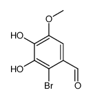2-bromo-3,4-dihydroxy-5-methoxybenzaldehyde结构式