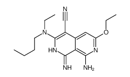 1,8-diamino-3-[butyl(ethyl)amino]-6-ethoxy-2,7-naphthyridine-4-carbonitrile Structure