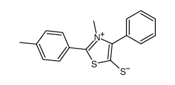 3-methyl-4-phenyl-5-thioxo-2-p-tolyl-4,5-dihydro-thiazolium betaine Structure