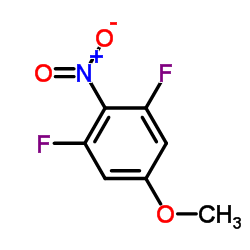 3,5-二氟-4-硝基苯甲醚结构式