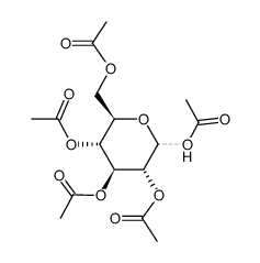 beta-L-glucose pentaacetate Structure
