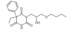 1-(3-butoxy-2-hydroxy-propyl)-5-ethyl-5-phenyl-pyrimidine-2,4,6-trione结构式