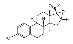 16α,17α-epoxy-17-acetyl-Δ1,3,5(10)-estratriene Structure