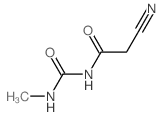 2-氰基-N-[(甲基氨基)羰基]乙酰胺结构式