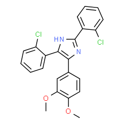2,4-BIS-(2-CHLOROPHENYL)-5-(3,4-DIMETHOXYPHENYL)-IMIDAZOLE (CDI)结构式