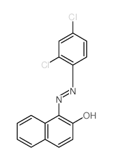 1-[(2,4-dichlorophenyl)hydrazinylidene]naphthalen-2-one结构式