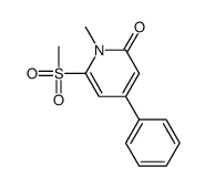 1-methyl-6-methylsulfonyl-4-phenylpyridin-2-one Structure