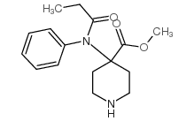 4-(苯基丙酰氨基)哌啶-4-羧酸甲酯结构式