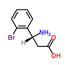 D-3-氨基-3-(2-溴苯基)丙酸结构式