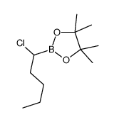 2-(1-chloropentyl)-4,4,5,5-tetramethyl-1,3,2-dioxaborolane结构式