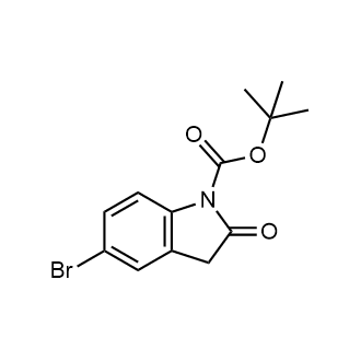 5-溴-2-氧代吲哚-1-羧酸叔丁酯结构式