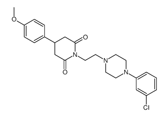 1-[2-[4-(3-chlorophenyl)piperazin-1-yl]ethyl]-4-(4-methoxyphenyl)piperidine-2,6-dione结构式