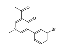 3-acetyl-5-(3-bromophenyl)-1-methylpyridin-4-one Structure