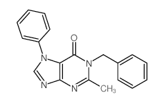1-benzyl-2-methyl-7-phenyl-purin-6-one结构式