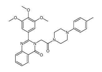 3-[2-[4-(4-methylphenyl)piperazin-1-yl]-2-oxoethyl]-2-(3,4,5-trimethoxyphenyl)quinazolin-4-one结构式