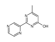 6-methyl-2-pyrazin-2-yl-1H-pyrimidin-4-one结构式