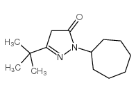 5-叔丁基-2-环庚基-2,4-二氢-吡唑-3-酮结构式