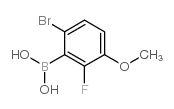 6-溴-2-氟-3-甲氧基苯硼酸结构式