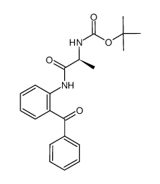 S-[1-(2-benzoyl-phenylcarbamoyl)-ethyl]-carbamic acid tert-butyl ester Structure
