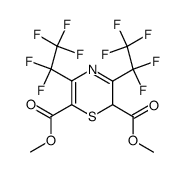 dimethyl 3,5-bis(pentafluoroethyl)-2H-1,4-thiazine-2,6-dicarboxylate Structure
