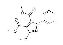 dimethyl 5-ethyl-2-phenylpyrazole-3,4-dicarboxylate结构式