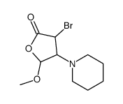 3-bromo-5-methoxy-4-piperidin-1-yloxolan-2-one结构式