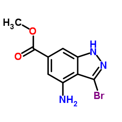 Methyl 4-amino-3-bromo-1H-indazole-6-carboxylate structure