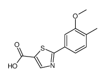 2-(3-methoxy-4-methylphenyl)-1,3-thiazole-5-carboxylic acid结构式