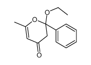 2-ethoxy-6-methyl-2-phenyl-3H-pyran-4-one Structure