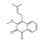 3-methoxy-4-(3-methylbut-2-enyl)naphthalene-1,2-dione结构式