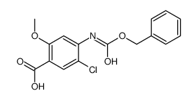 5-chloro-2-methoxy-4-(phenylmethoxycarbonylamino)benzoic acid Structure