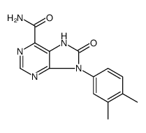 9-(3,4-二甲基苯基)-8,9-二氢-8-氧代-7H-嘌呤-6-羧酰胺结构式