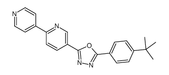 2-(4-tert-butylphenyl)-5-(6-pyridin-4-ylpyridin-3-yl)-1,3,4-oxadiazole Structure