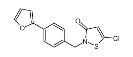 5-chloro-2-[[4-(furan-2-yl)phenyl]methyl]-1,2-thiazol-3-one Structure