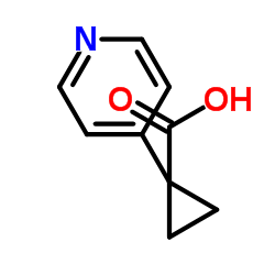 1-(吡啶-4-基)环丙烷羧酸结构式