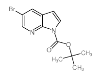 5-溴-1H-吡咯并[2,3-b]吡啶-1-羧酸叔丁酯结构式