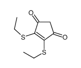 4,5-bis(ethylsulfanyl)cyclopent-4-ene-1,3-dione结构式