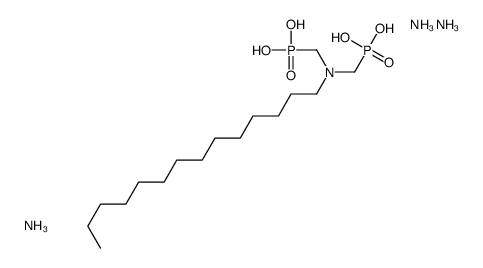 triammonium hydrogen [(tetradecylimino)bis(methylene)]diphosphonate structure