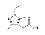 1H-Pyrazole-4-acetic acid, 1-ethyl-3,5-dimethyl Structure