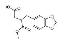 BUTANEDIOIC ACID, (1,3-BENZODIOXOL-5-YLMETHYL)-, 1-METHYL ESTER结构式