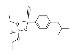 diethyl 1-cyano-1-(4-isobutylphenyl)ethylphosphate结构式