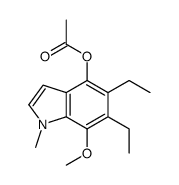 (5,6-diethyl-7-methoxy-1-methylindol-4-yl) acetate Structure