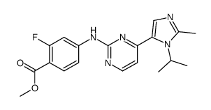 methyl 2-fluoro-4-[[4-(2-methyl-3-propan-2-yl-imidazol-4-yl)pyrimidin-2-yl]amino]benzoate Structure