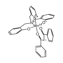 [Mn(2-(bis(2-hydroxybenzyl)aminomethyl)pyridine)(1,3-diphenylpropane-1,3-dionate)]结构式