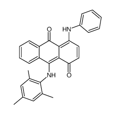 4-Phenylamino-9-(2,4,6-trimethyl-phenylamino)-anthracene-1,10-dione Structure