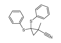 2,2-bis(phenylthio)-1-methylcyclopropanecarbonitrile结构式